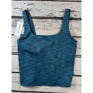 Outdoor Voices Strata Doubletime‎ Tank Top Forest Blue Green Small NWT